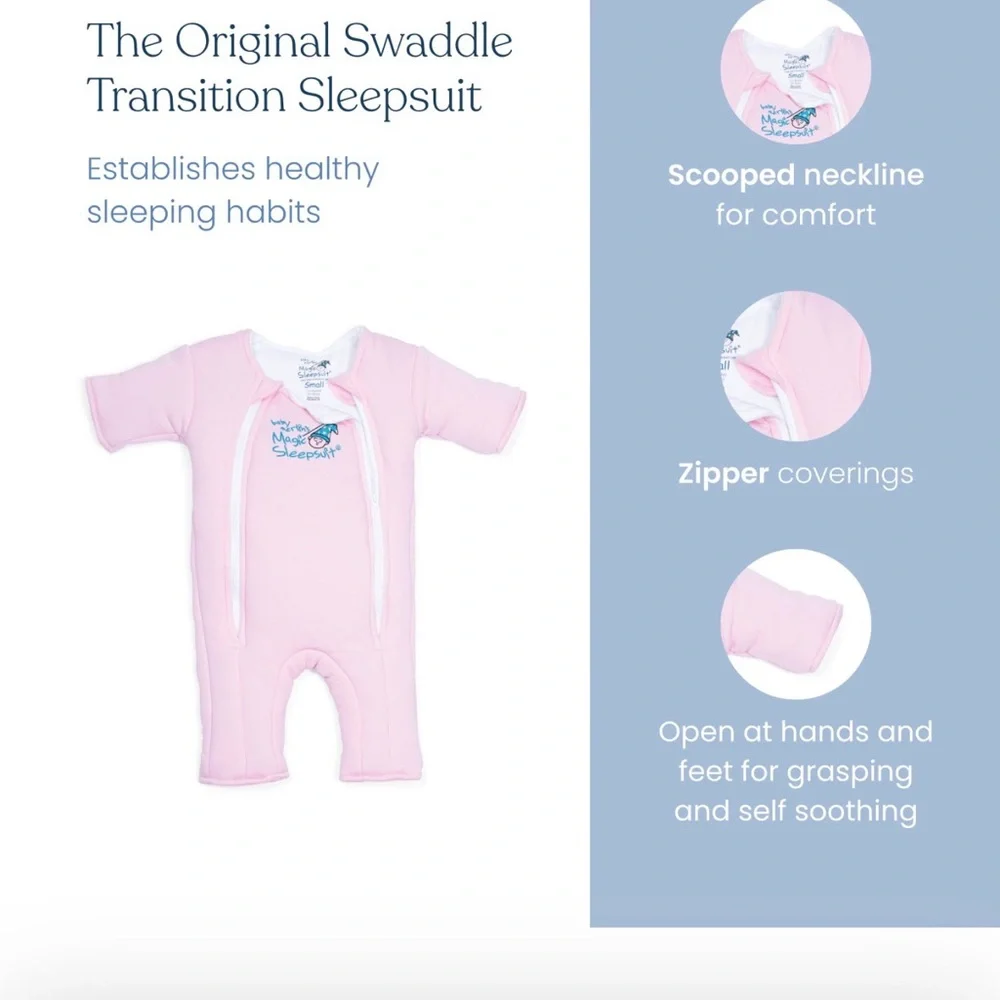 Magic Sleepsuit Baby Pink Infant Sleep Sack - Small